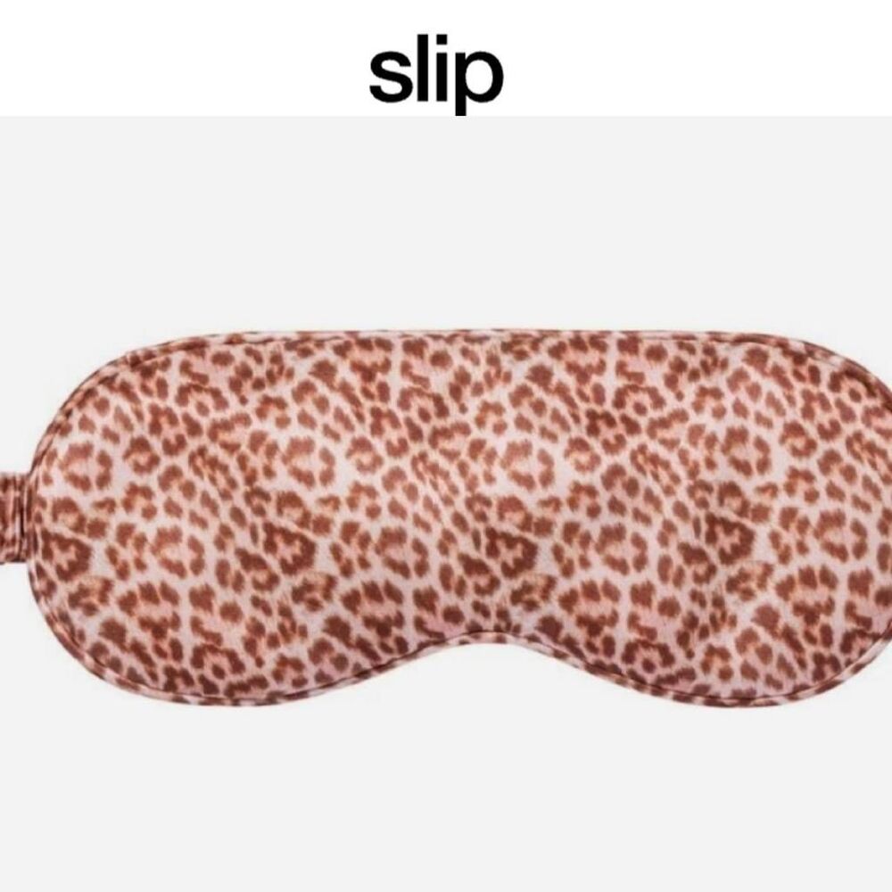 Slip Leopord Print Pure Silk Sleep Mask